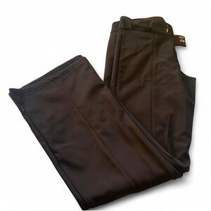 Prana brown flare fleece lined low rise pants size M preppy work neutral